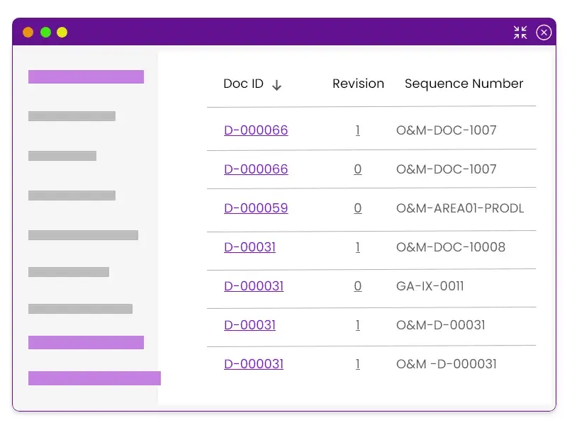 iEHub feature for auto-generating sequence numbers for documents and drawing files