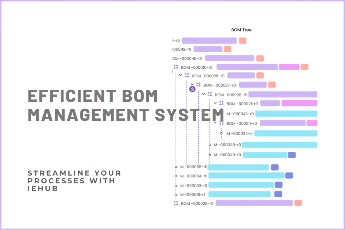 Image showing the IEHUB interface simplifying the management of complex Bills of Materials (BOM) and Bills of Quantity (BOQ) for large projects